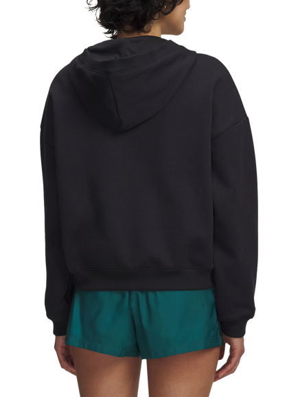 Under Armour Women's Icon Fleece Half Zip Hoodie, Black/Black - view 2, Black / / Black