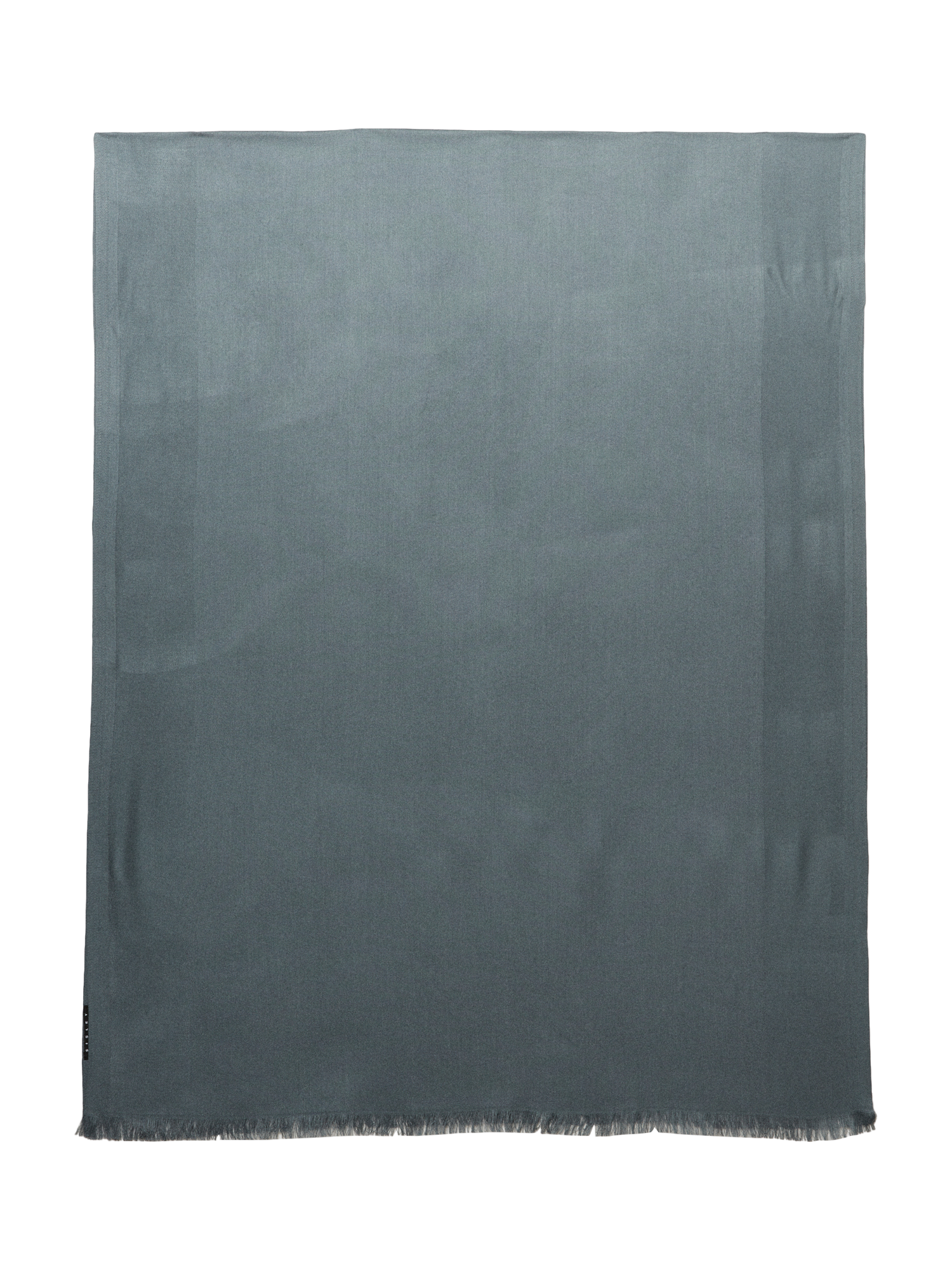 Product image 1 of 2, which shows SISLEY Jacquard Fringed Scarf, Teal, One Size