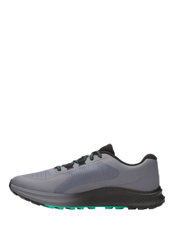 Under Armour Charged Running Shoes, Titan Gray/Black - view 2, Titan Gray/Black