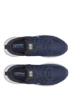 Under Armour Charged Edge Trainers, White/Blue - view 2, White/Blue