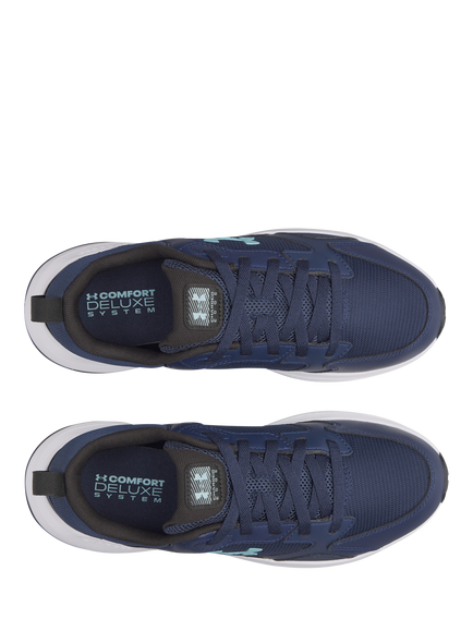Under Armour Charged Edge Trainers, White/Blue - view 2, White/Blue
