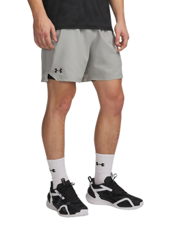 Under Armour Vanish Woven 6" Shorts, Titanium/Ultima - view 2, Titanium/Ultima