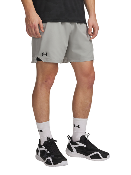 Under Armour Vanish Woven 6" Shorts, Titanium/Ultima - view 2, Titanium/Ultima