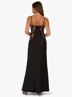 Adrianna By Adrianna Papell Stretch Satin Slip Dress, Black - view 2, Black