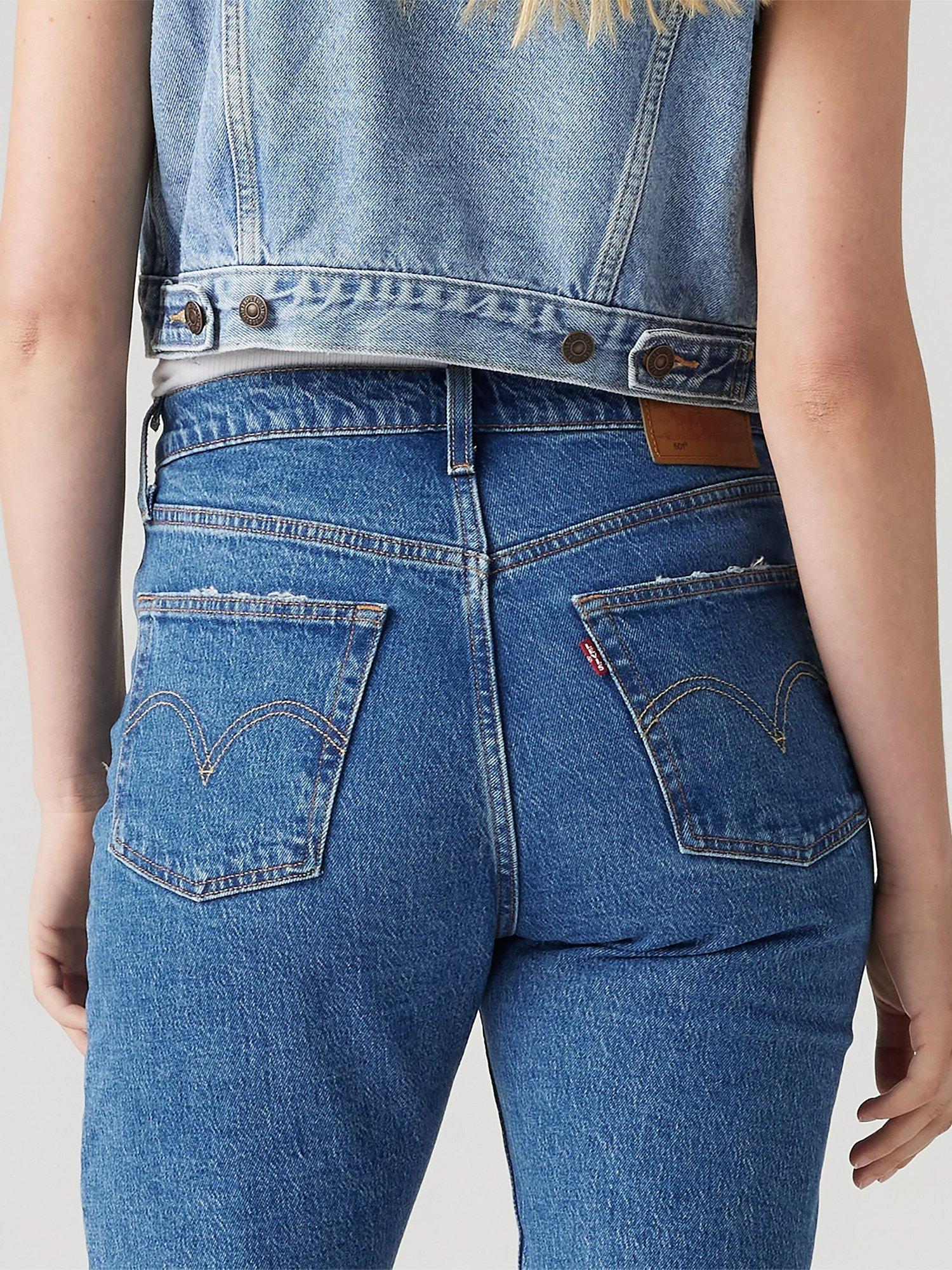 Product image 3 of 3, which shows Levi's 501 Cropped Jeans, Jazz Pop, W24/L26