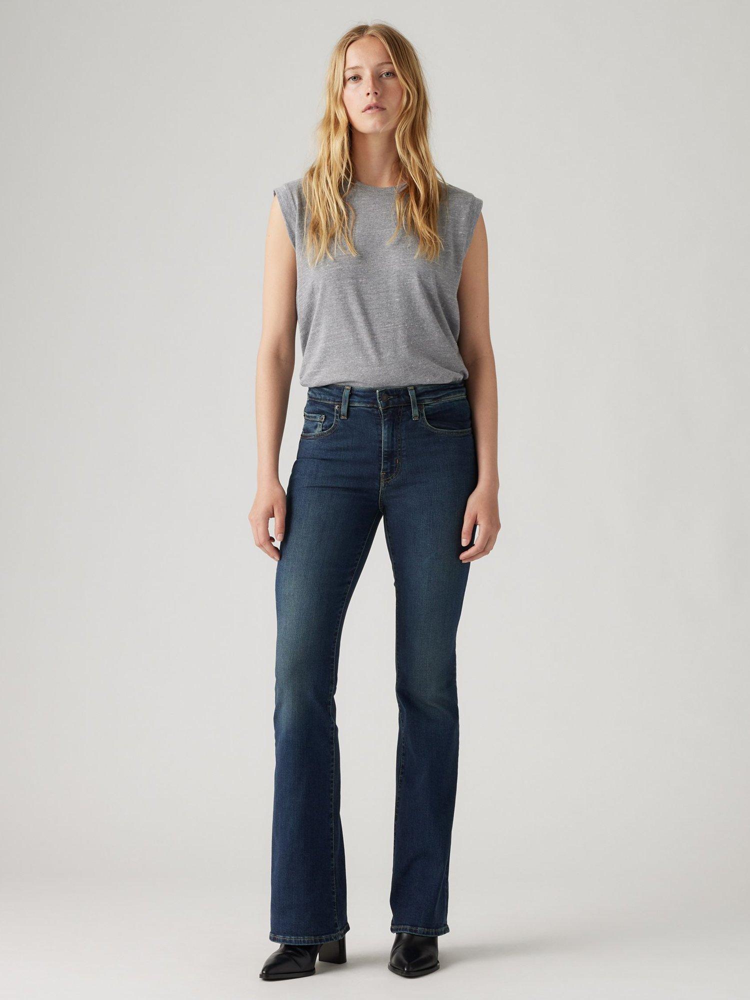 Product image 1 of 2, which shows Levi's 726 High Rise Flared Jeans, Blue Swell, 24