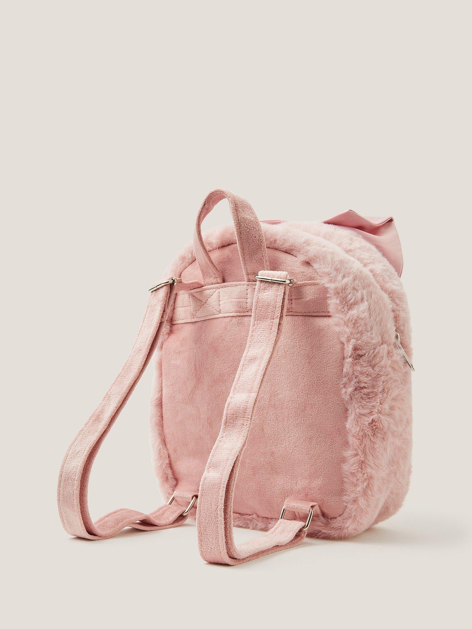 Product image 4 of 4, which shows Monsoon Kids' Fluffy Bunny Backpack, Pink