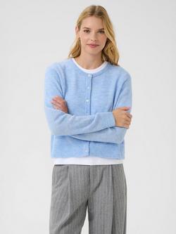 Part Two Linika Crew Neck Cardigan, Vista Blue, Vista Blue