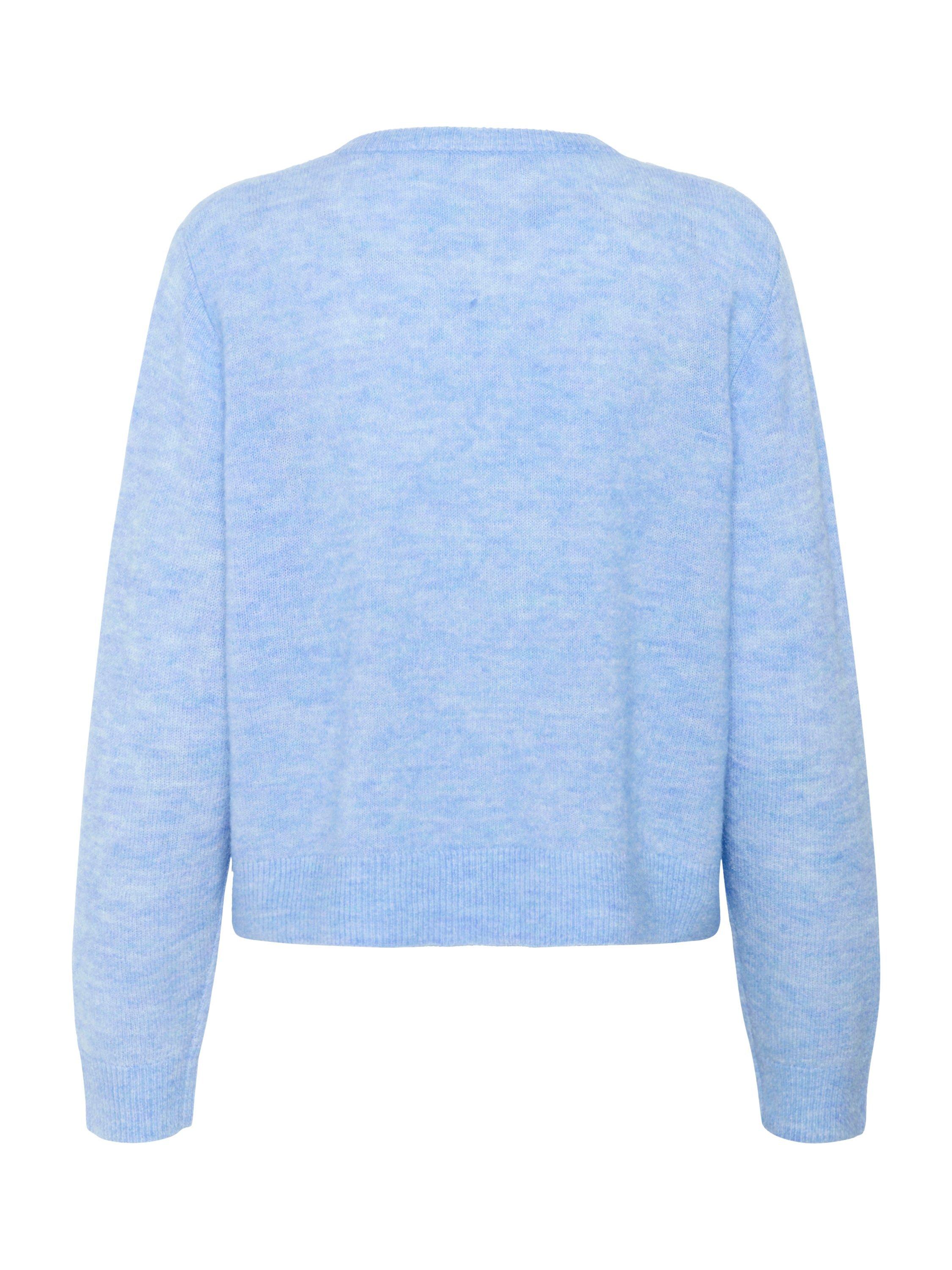 Product image 5 of 5, which shows Part Two Linika Crew Neck Cardigan, Vista Blue, XS