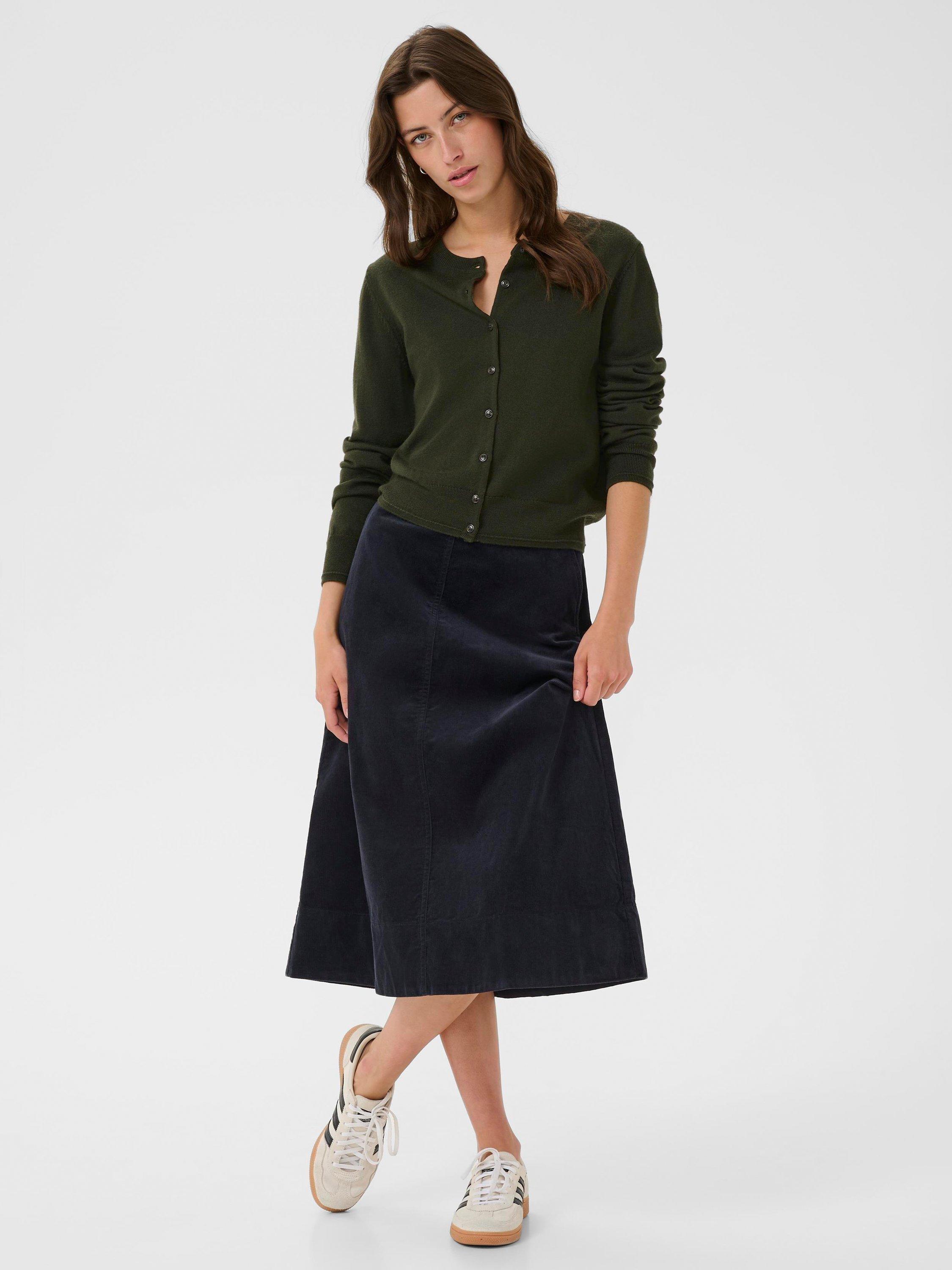 Product image 3 of 6, which shows Part Two Noelani Crew Neck Pure Wool Cardigan, Rosin, XS