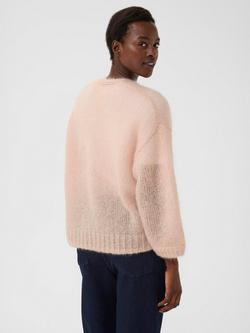 Part Two Rastina Open Neck Wool Rich Cardigan, Mauve Chalk - view 2, Mauve Chalk