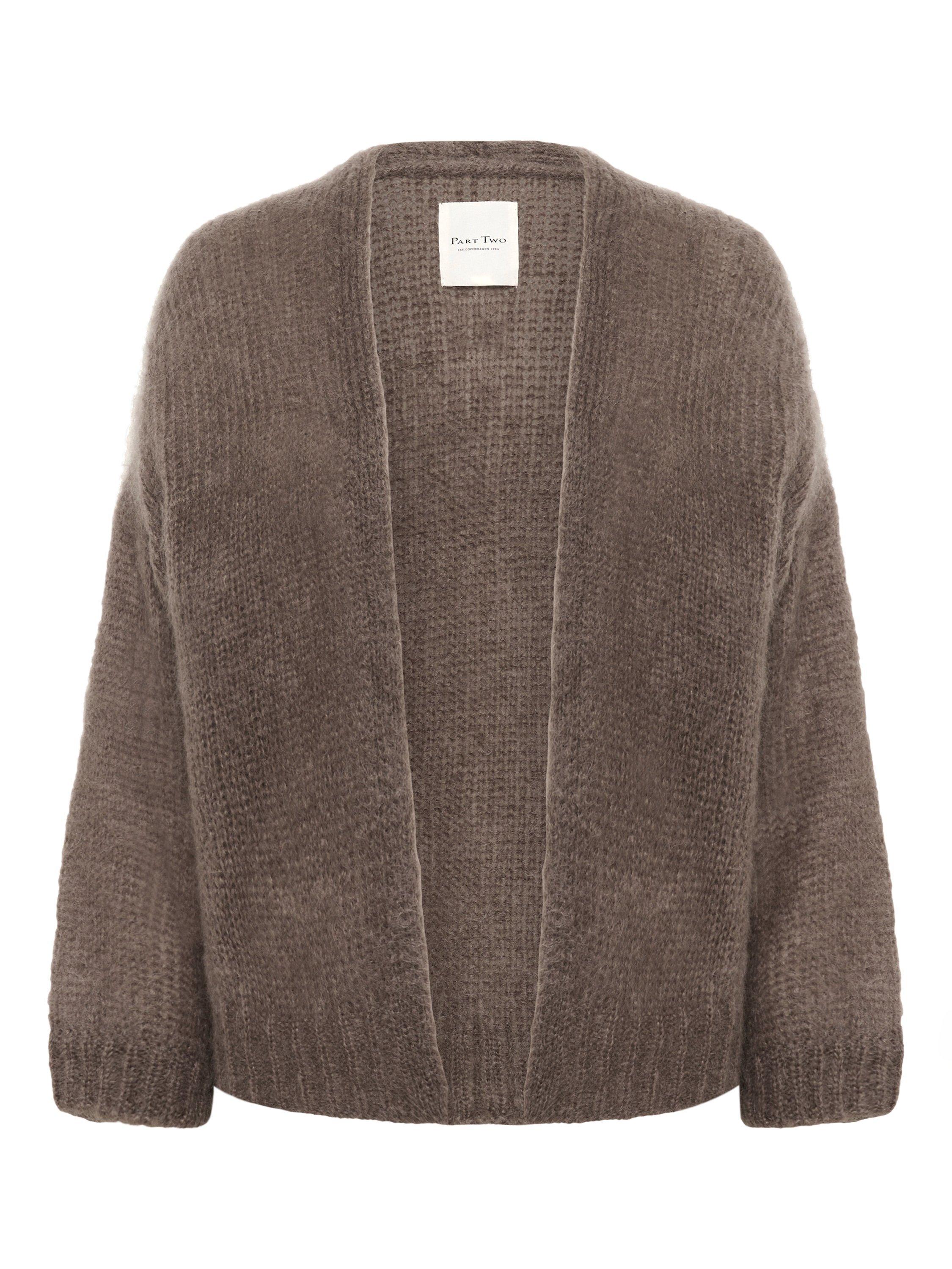 Product image 5 of 6, which shows Part Two Rastina Open Neck Wool Rich Cardigan, Falcon, XS