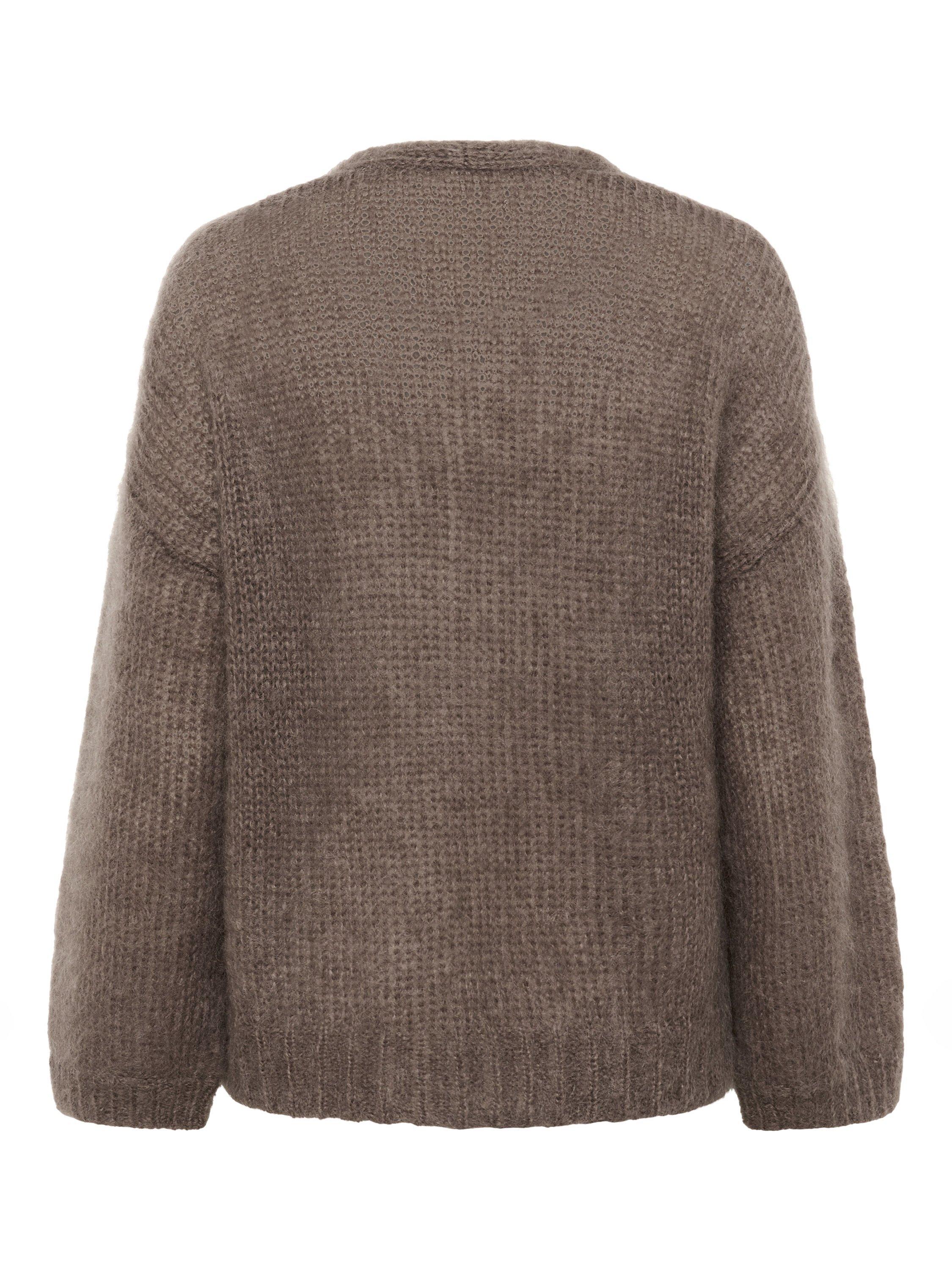 Product image 6 of 6, which shows Part Two Rastina Open Neck Wool Rich Cardigan, Falcon, XS