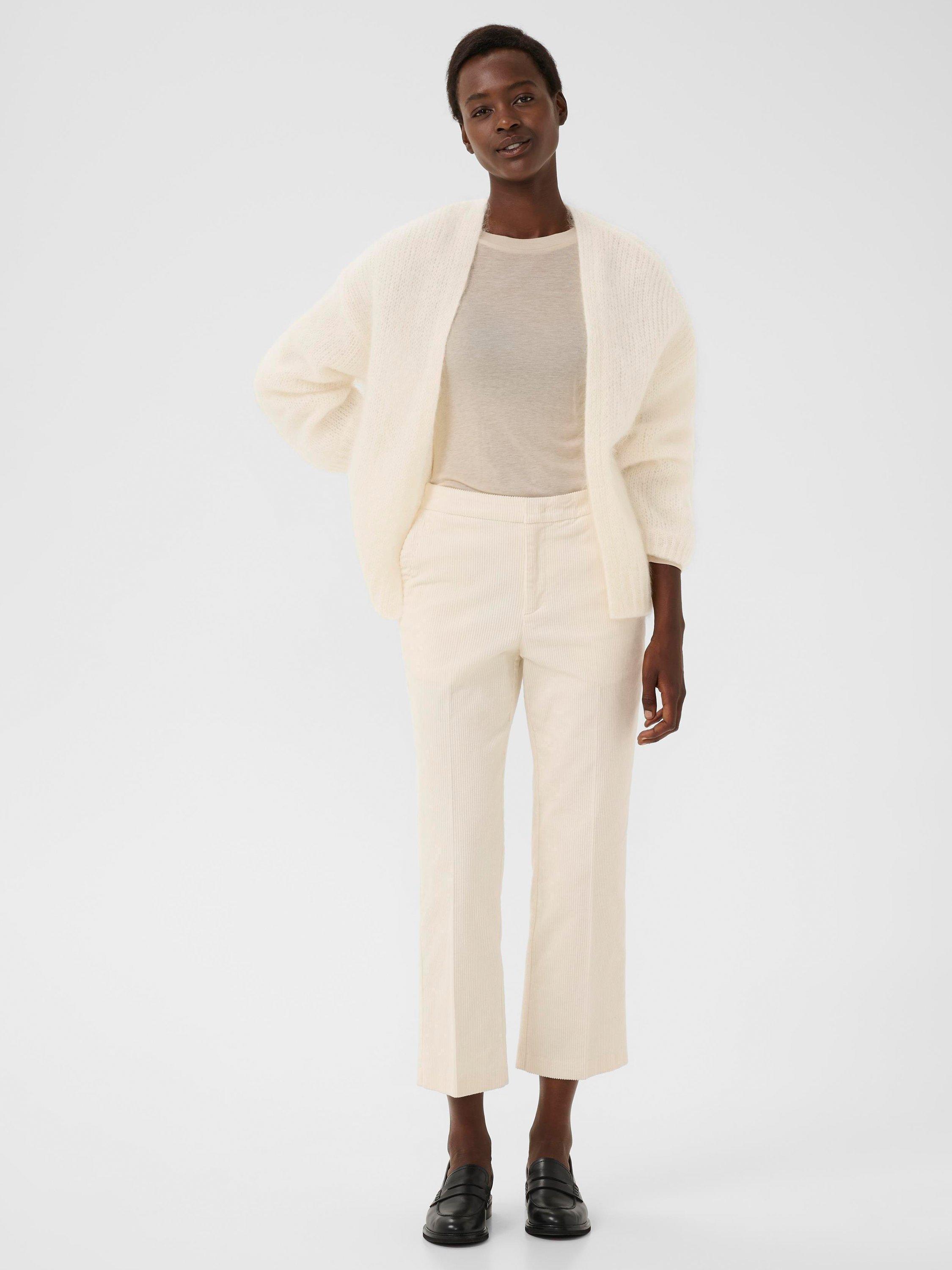 Product image 3 of 6, which shows Part Two Rastina Open Neck Wool Rich Cardigan, Eggnog, XS