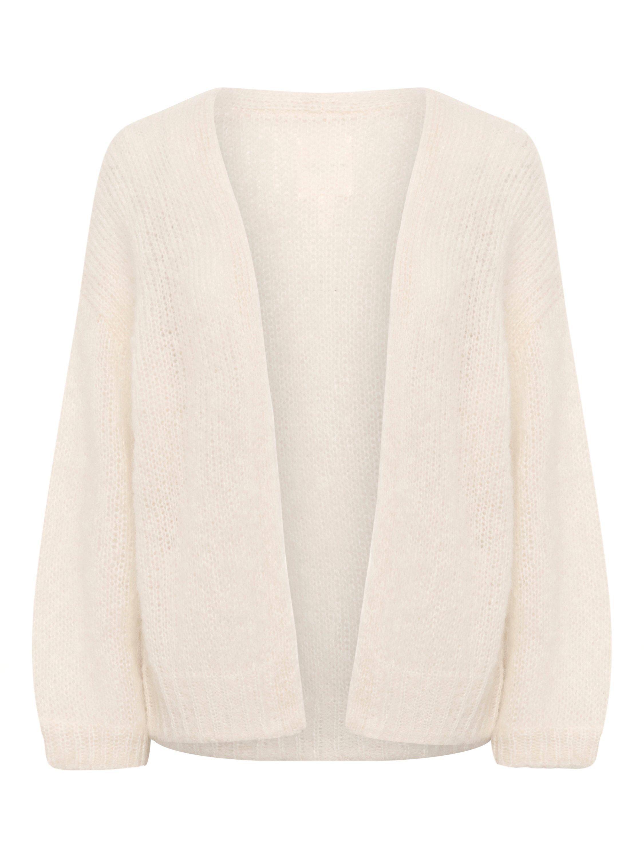 Product image 5 of 6, which shows Part Two Rastina Open Neck Wool Rich Cardigan, Eggnog, XS