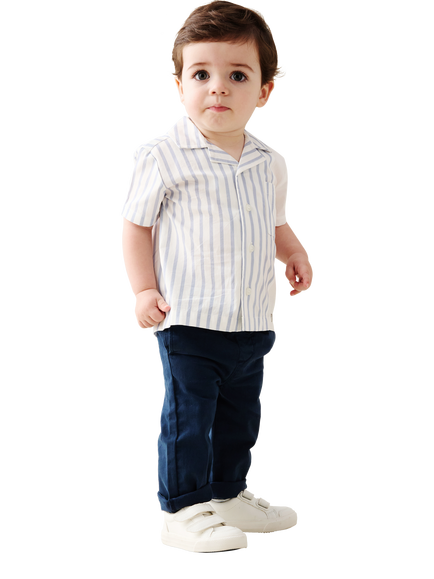 Angel & Rocket Baby Cotton Rich Slim Fit Chinos, Navy - view 2, Navy