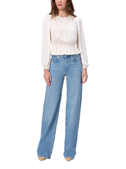 PAIGE Gansevoort Matte Satin Top, White - view 2, White