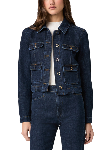 PAIGE Lydia Denim Jacket, Dark Blue, Dark Blue