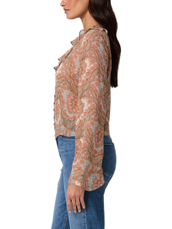 PAIGE Eve Paisley Ruffle Top, Multi - view 2, Multi