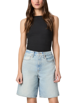 PAIGE Faye Bermuda Denim Shorts, Light Blue, Light Blue