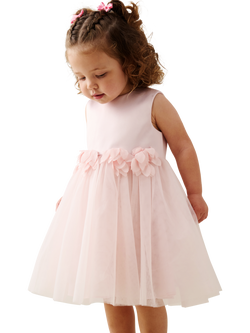 Angel & Rocket Baby Sleeveless Flower Waist Dress, Blush, Blush