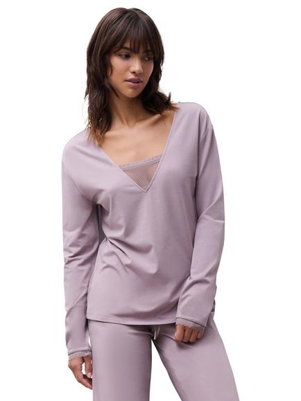 Chantelle Romance Long Sleeve Lounge Top, Stardust