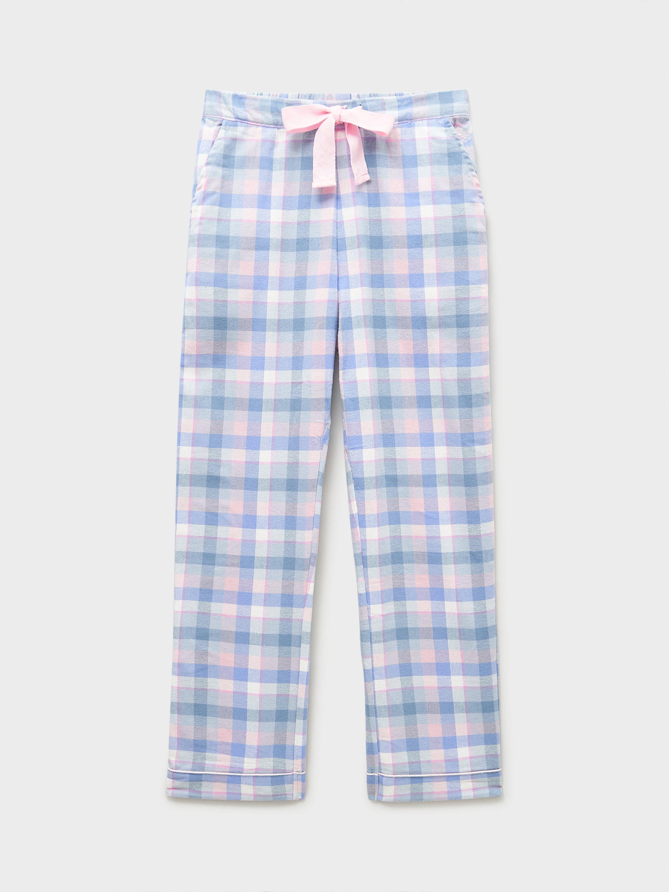 Product image 5 of 5, which shows Crew Clothing Flannel Check Pyjama Bottoms, Multi Black, L