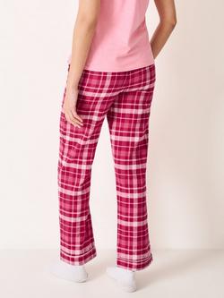 Crew Clothing Flannel Check Pyjama Bottoms - view 2, Berry Red