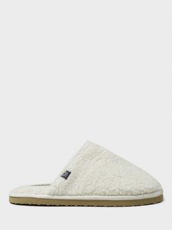 Crew Clothing Borg Mule Slippers, Cream, Cream