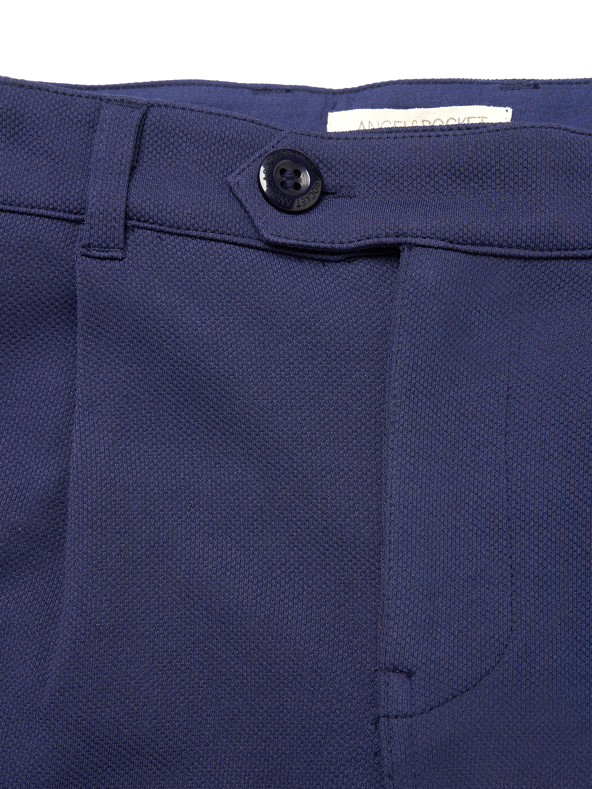 Product image 7 of 7, which shows Angel & Rocket Kids' Woven Smart Shorts, Navy, 2 years