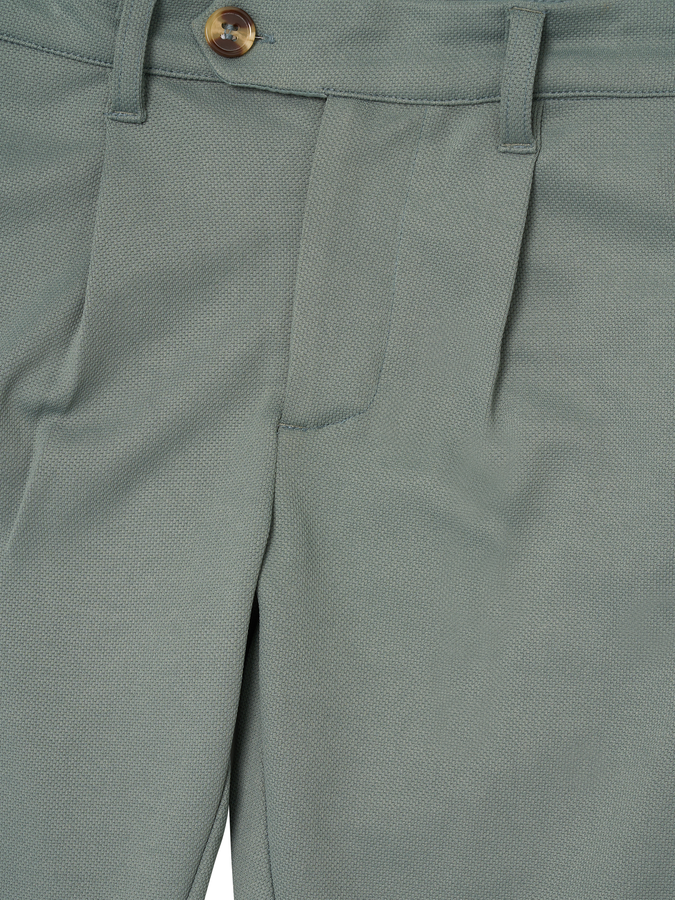 Product image 7 of 7, which shows Angel & Rocket Kids' Smart Textured Trousers, Sage, 2 years