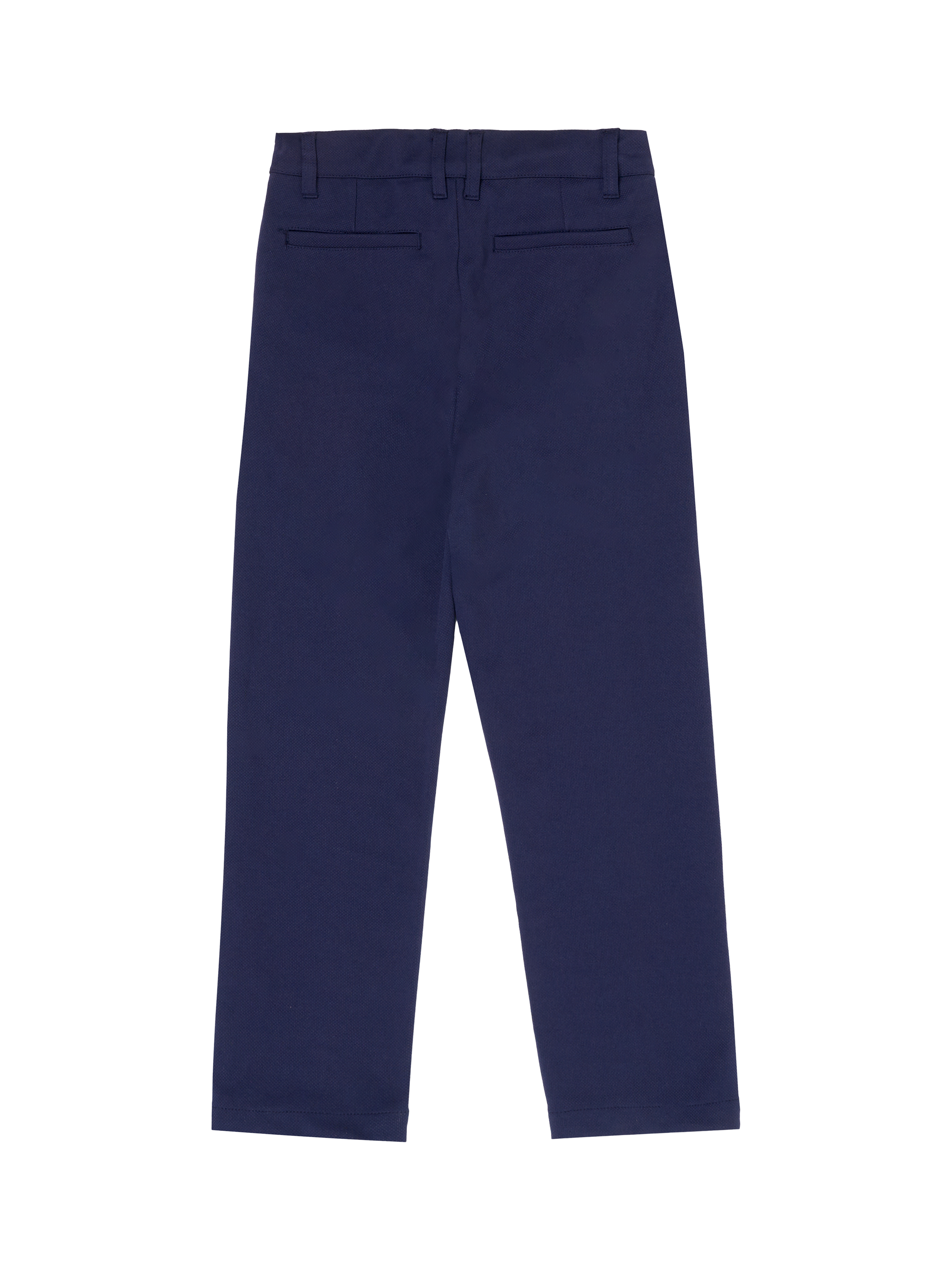 Product image 6 of 7, which shows Angel & Rocket Kids' Smart Textured Trousers, Navy, 2 years