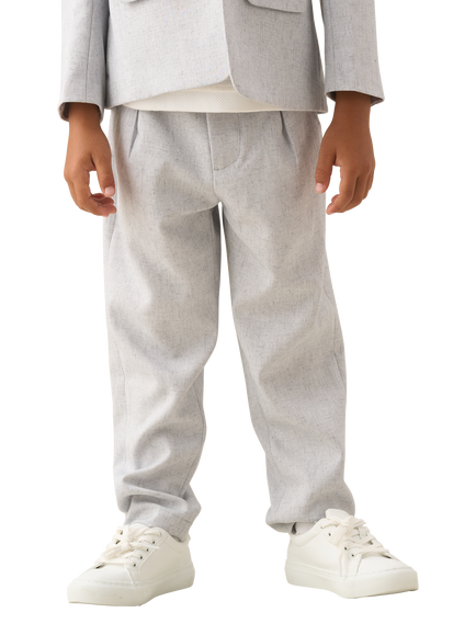 Angel & Rocket Kids' Textured Tapered Trousers, Grey, Grey