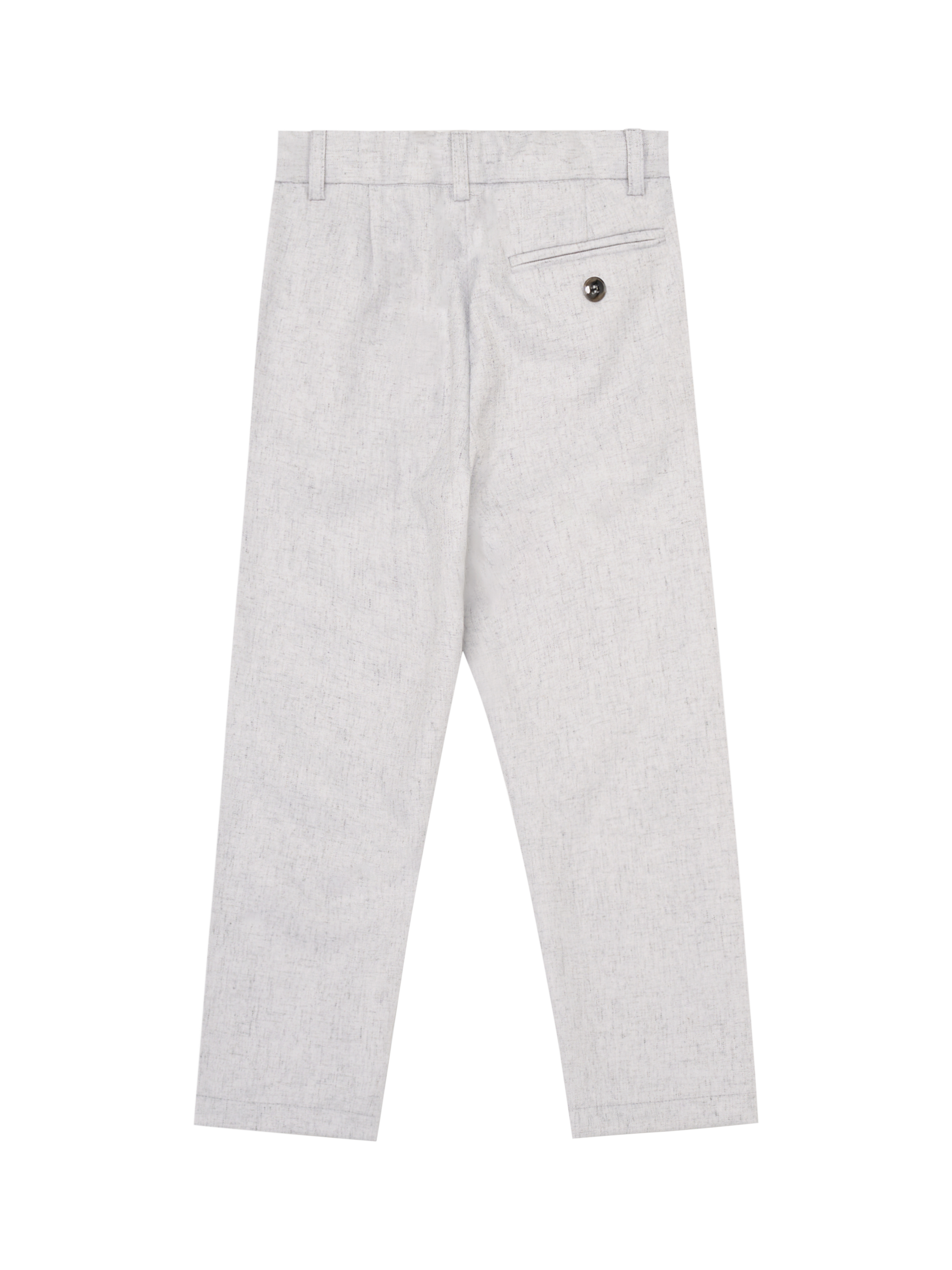 Product image 6 of 7, which shows Angel & Rocket Kids' Textured Tapered Trousers, Grey, 2 years