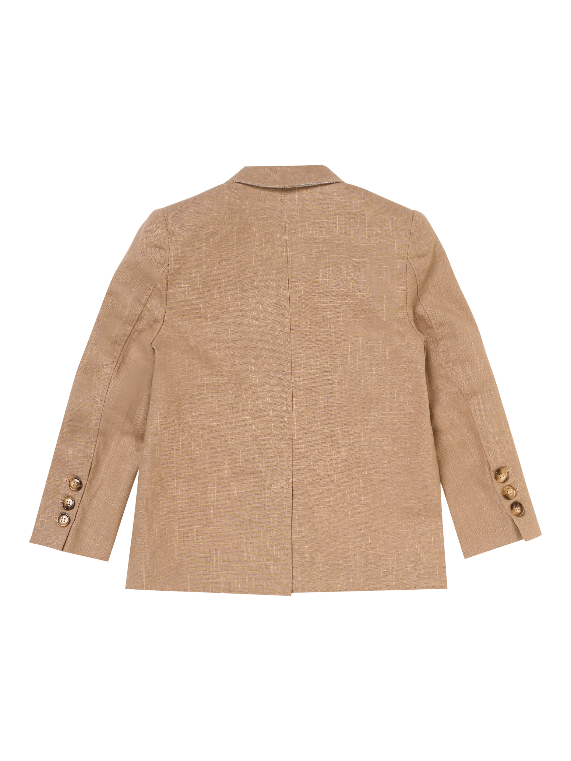 Product image 4 of 5, which shows Angel & Rocket Cotton Blend Double Breasted Blazer, Taupe, 2 years