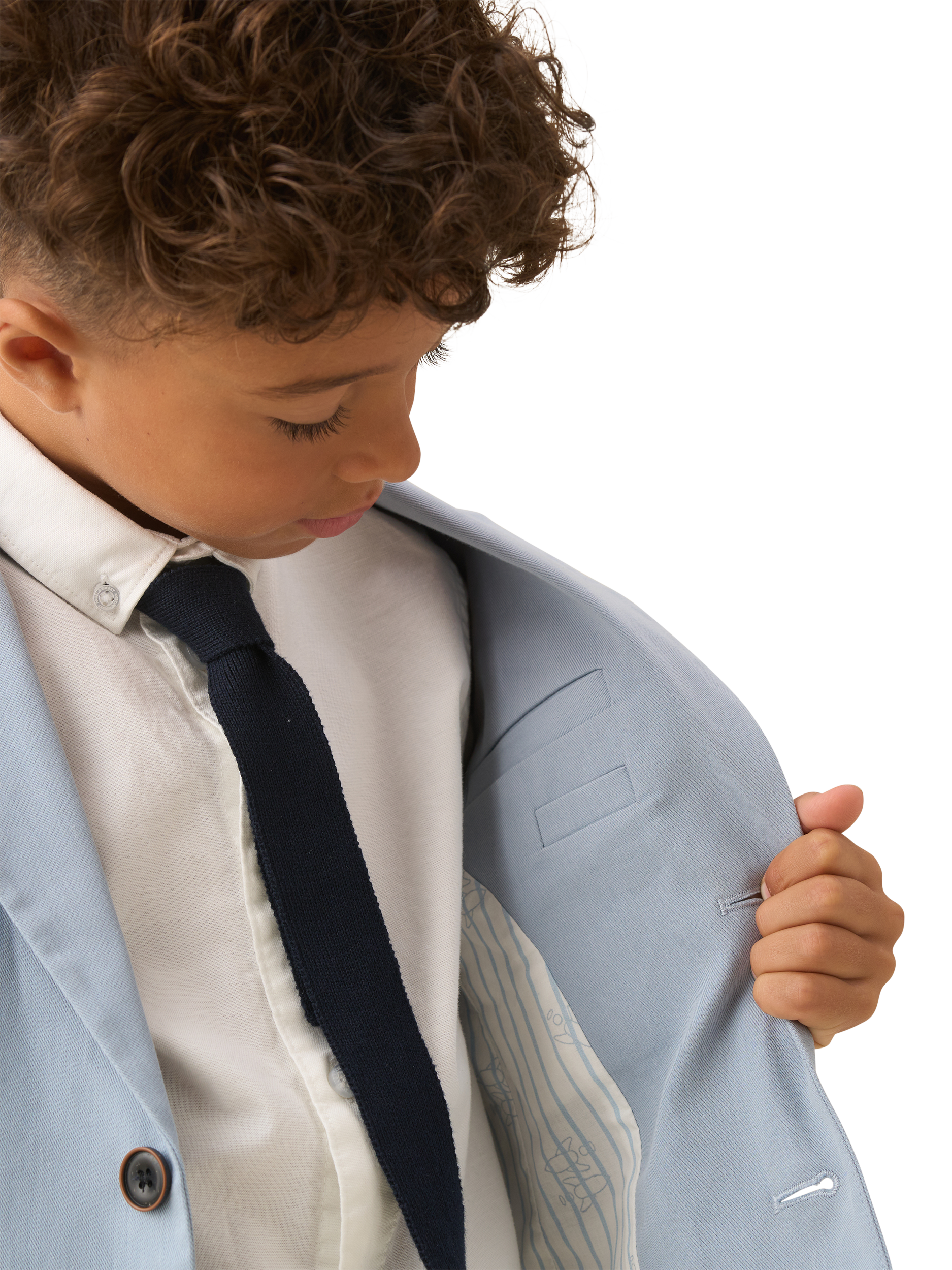 Product image 3 of 11, which shows Angel & Rocket Kids' Smart Blazer, Blue, 2 years