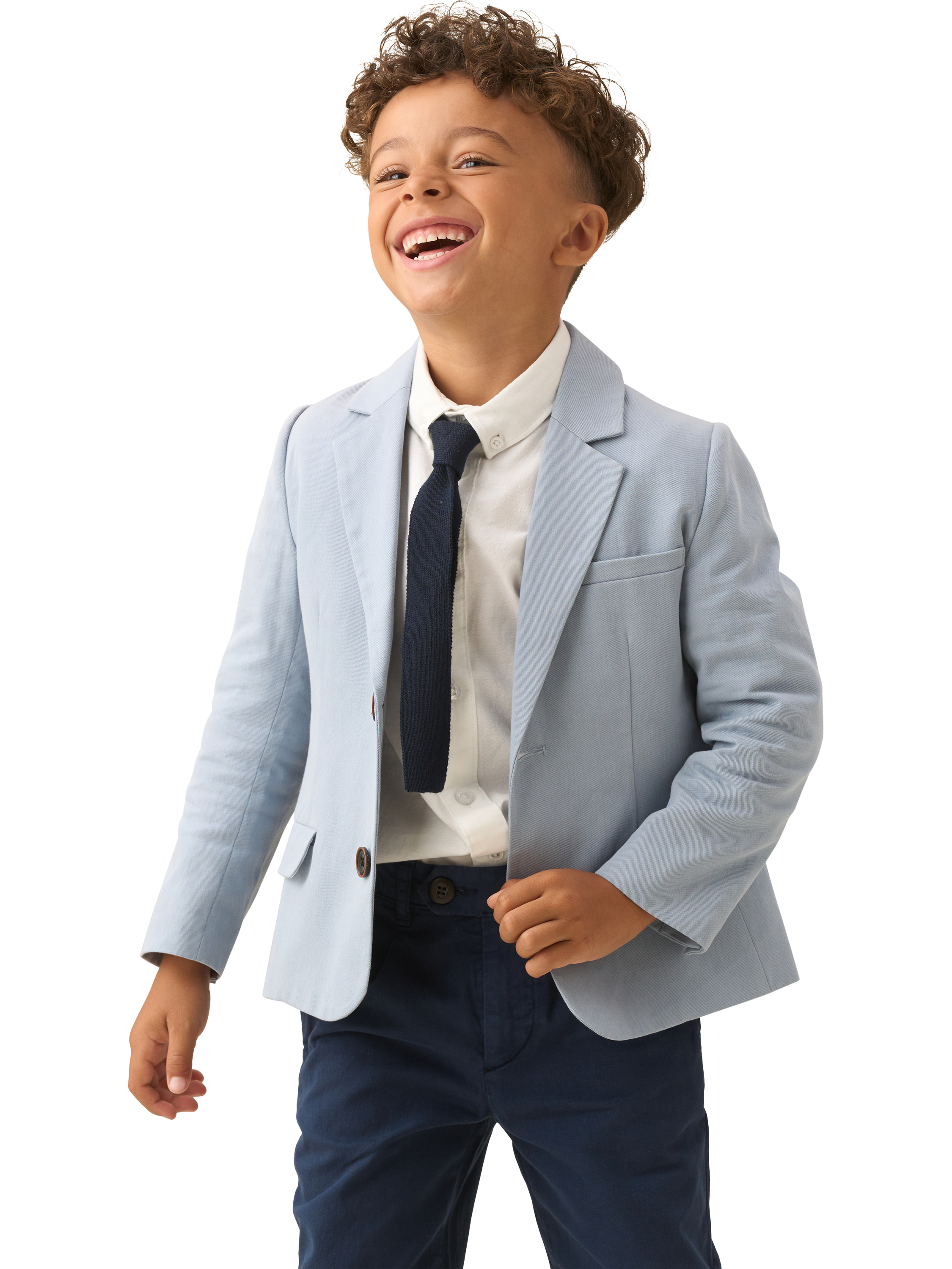 Product image 4 of 11, which shows Angel & Rocket Kids' Smart Blazer, Blue, 2 years