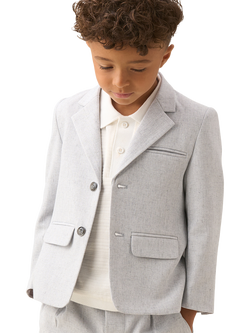Angel & Rocket Kids' Smart Textured Blazer, Grey, Grey