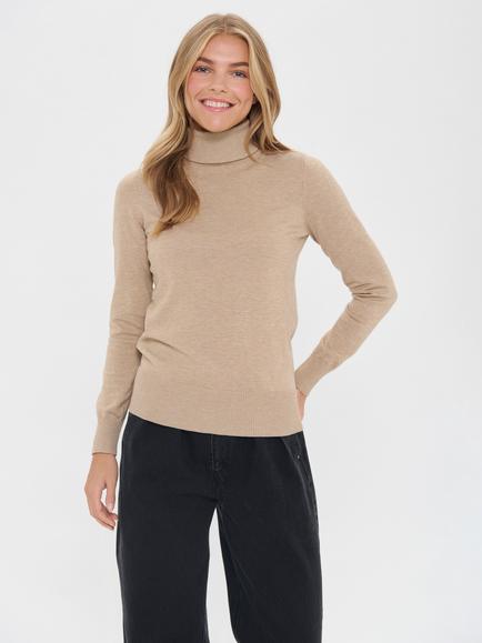 Saint Tropez Mila Roll Neck Jumper, Amphora Melange