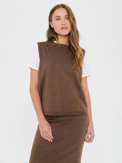 Saint Tropez Mila Knit Vest, Fondue Fudge Melange, Fondue Fudge Melange