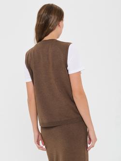 Saint Tropez Mila Knit Vest, Fondue Fudge Melange - view 2, Fondue Fudge Melange