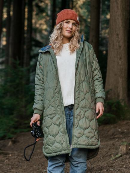 Passenger Flora Quilted Insulated Parka, Green, Green