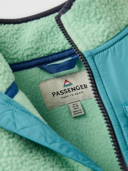 Passenger Home Sherpa Fleece, Green/Turquoise - view 2, Green/Turquoise