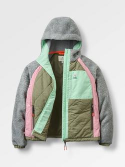 Passenger Lara Quilted Jacket, Grey/Green/Pink, Grey/Green/Pink