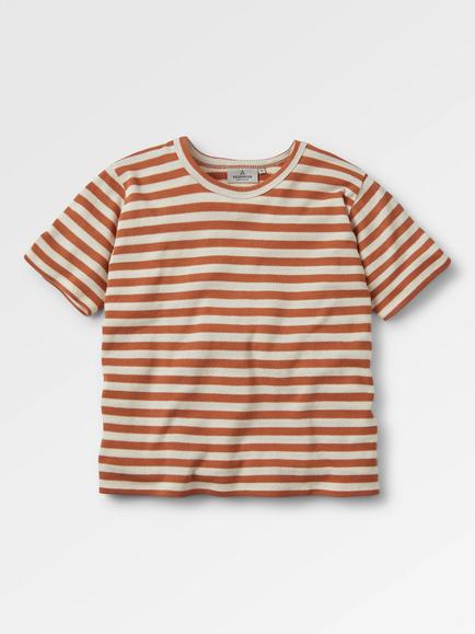 Passenger Panorama Stripe Knit T-Shirt, Orange/White, Orange/White