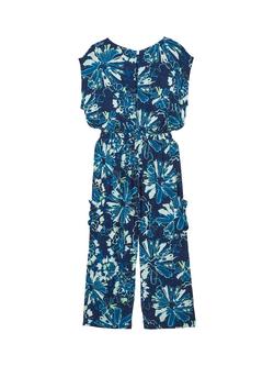 Passenger Thimbleberry Jumpsuit containing LENZING™ ECOVERO™ Viscose, Blue/Multi - view 2, Blue Multi