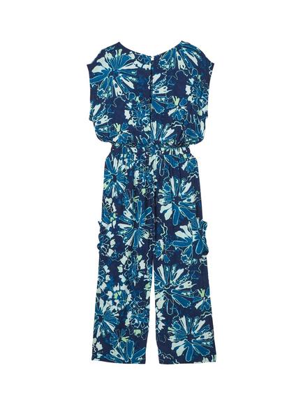 Passenger Thimbleberry Jumpsuit containing LENZING™ ECOVERO™ Viscose, Blue/Multi - view 2, Blue Multi