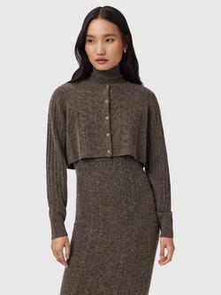AllSaints Sabine Wool Rich Jumper Dress, Fawn Brown, Fawn Brown