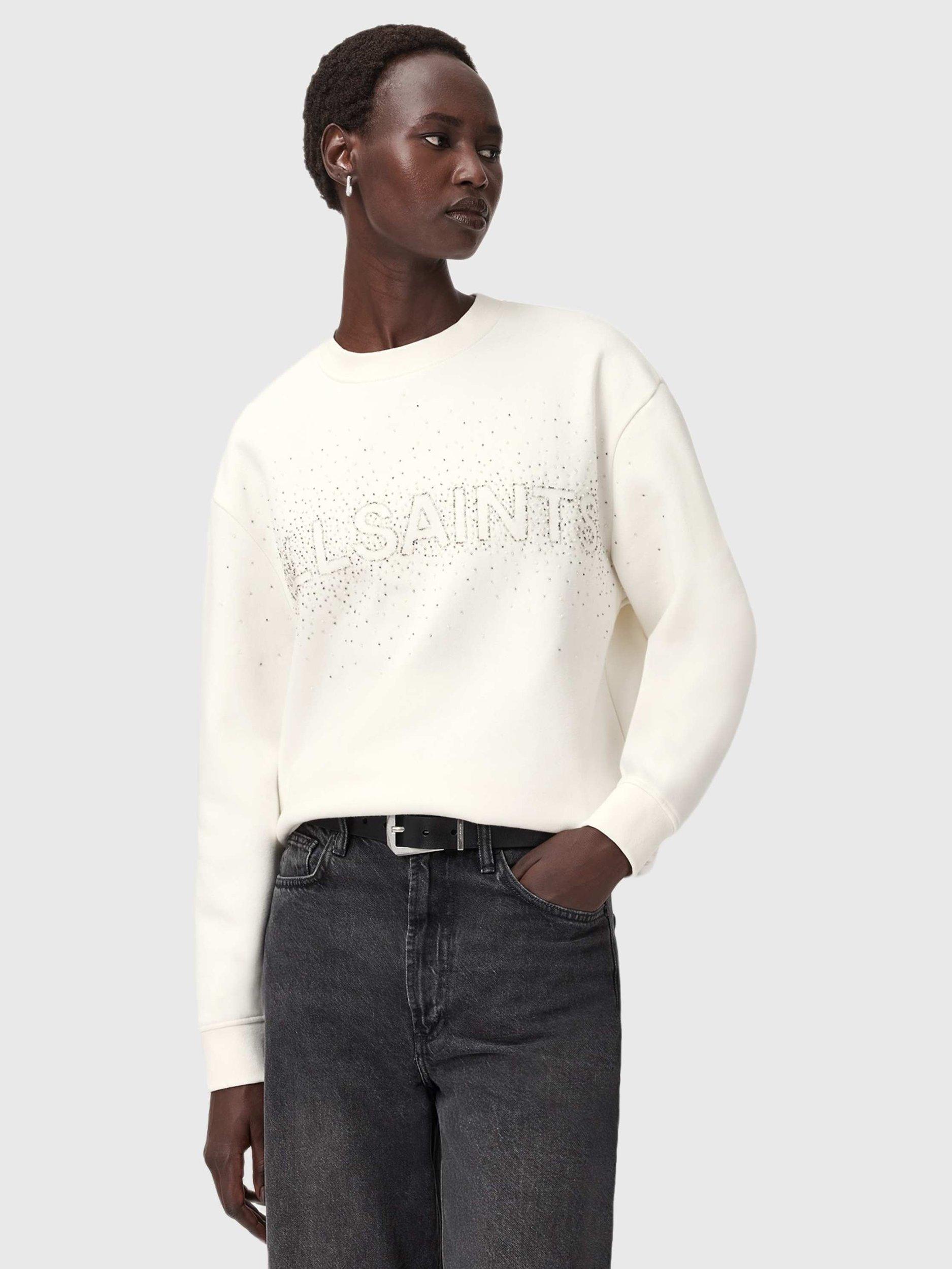 Product image 5 of 7, which shows AllSaints Sprinkle Etta Sweatshirt, White, L