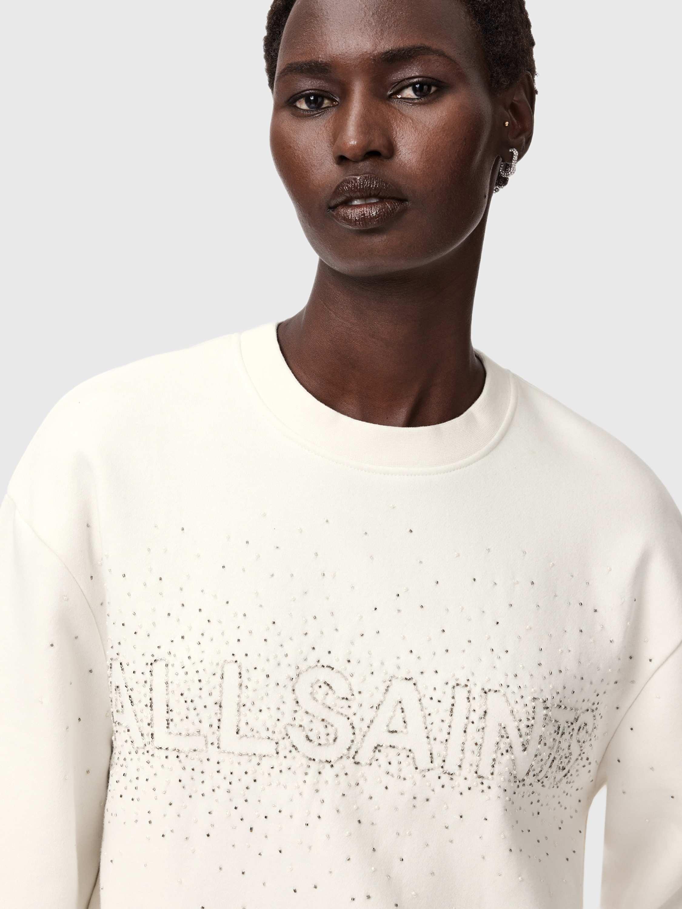 Product image 6 of 7, which shows AllSaints Sprinkle Etta Sweatshirt, White, L